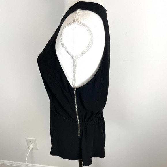 Aritzia Wilfred Sleeveless Peplum Open Back Top In Black Size Medium - Picture 10 of 13